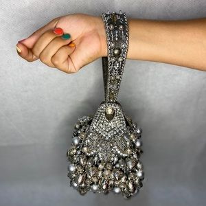 Mary Frances Silver Teardrop Evening Designer Bag